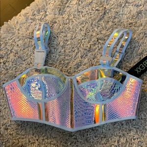 Club Exx Opulent Empress  Hologram Bustier